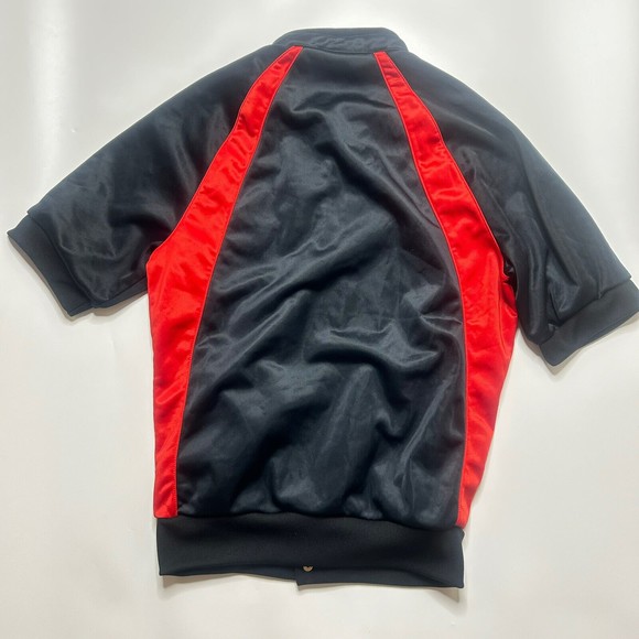 Nike Air Jordan Varsity Jacket Button Front M Youth Black Red Preowned - Picture 7 of 7
